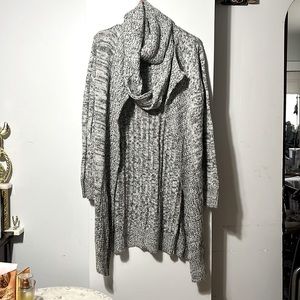 Grey cardigan with scarf (attached) - Size: M - very light use